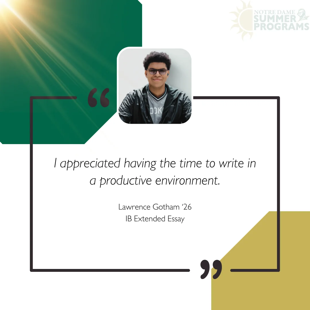 Lawrence Gotham '26 Testimonial Quote.webp